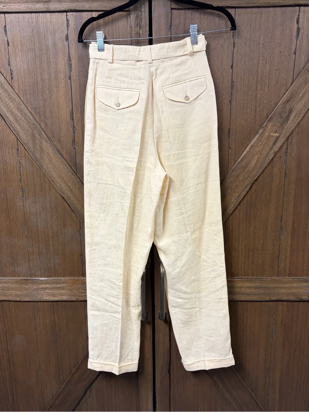Banana Republic Vintage 90s Pleated Linen Business Casual Trousers Size 4